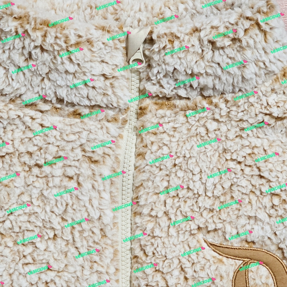 DISNEYLAND CREAM BRONZE SHERPA FLEECE ZIPPED UP JACKET - Picture 5 of 6